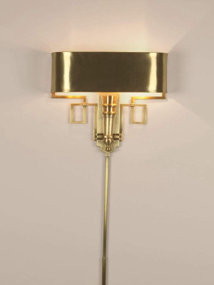 Global Views Torch Sconce Antique Brass Hw