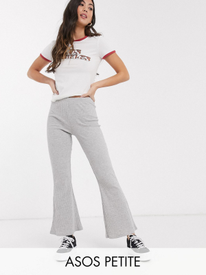 Asos Design Petite Rib Flare Legging