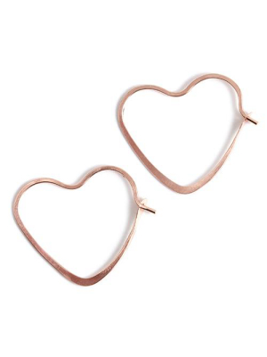 3/4 Inch Heart Shape Hoop Earrings