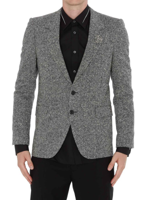 Alexander Mcqueen Brooch Single-breasted Blazer