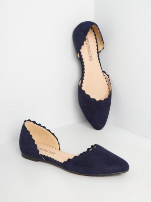 Scalloped And Scholastic D'orsay Flat