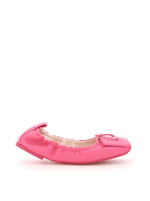 Roger Vivier Viv' Pockette Buckle Ballerina Flats