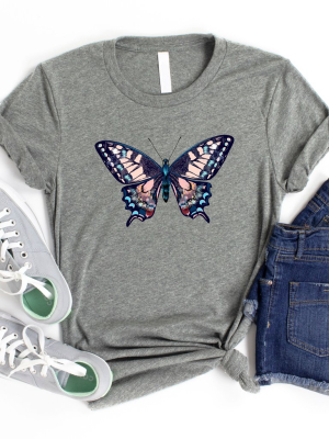 Colorful Butterfly Graphic Tee