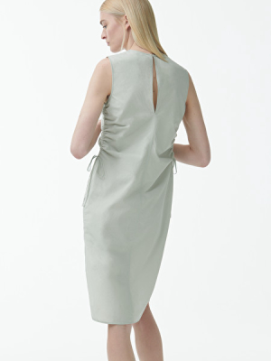 Organic Cotton V-neck Drawstring Dress