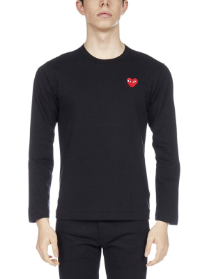 Comme Des Garçons Play Heart Patch Long Sleeve T-shirt