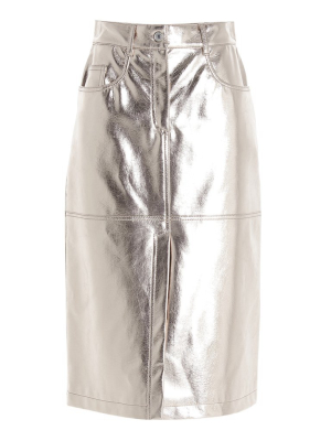 Msgm Front Slit Knee Length Skirt