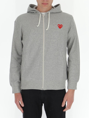 Comme Des Garçons Play Logo Patch Heart Design Hoodie