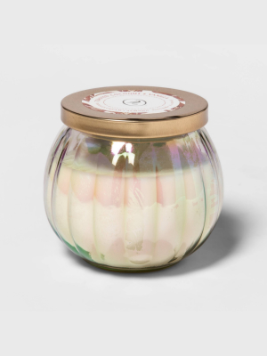 14oz Lidded Iridescent Glass Toasted Coconut And Vanilla Candle - Opalhouse™