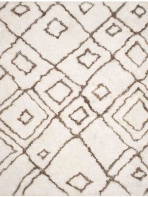 Toronto Shag Ivory/light Gray Area Rug