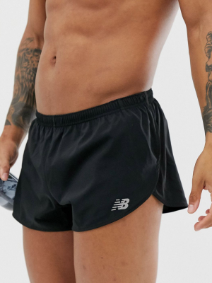 New Balance Running Accelerate 3 Inch Slit Shorts In Black