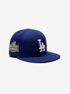 New Era La Dodgers Ws Champs Sp Fitted - Blue