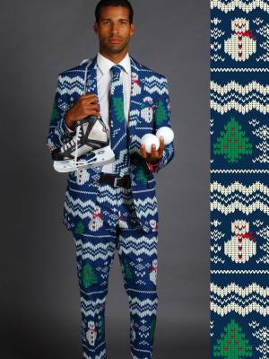 The Eggnog Aficionado | Snowman Print Christmas Suit