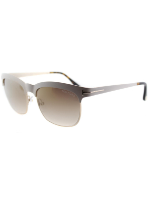 Tom Ford Elana Tf 437 25f Unisex Square Sunglasses Ivory 54mm