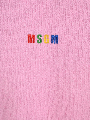 Msgm Logo Embroidered Sweatshirt