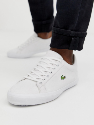 Lacoste Lerond Sneakers In White Canvas