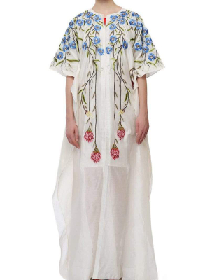 Front-opening Embroidered Kaftan