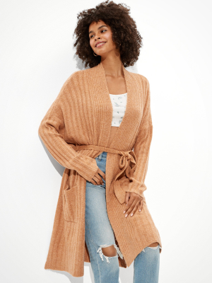 Ae Oversized Dreamspun Belted Cardigan