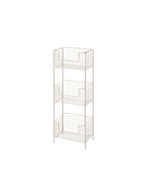 Mdesign Vertical Standing Kitchen Pantry Food Shelving With 3 Baskets