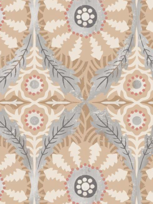 Savarin Wallpaper In Beige By Christiane Lemieux For York Wallcoverings