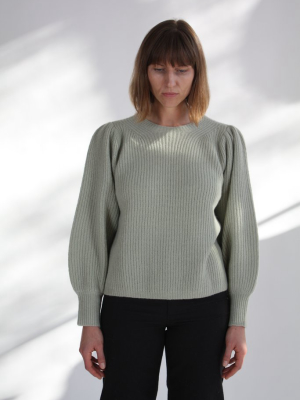 Arne Puff Sleeve Sweater Mint