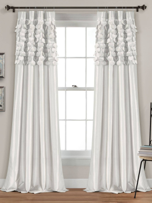 Set Of 2 84"x54" Circle Dream Window Curtain White - Lush Décor