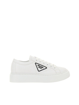 Prada Triangle Logo Low-top Sneakers