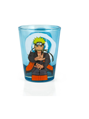 Just Funky Naruto: Shippuden Naruto Uzumaki Blue Spiral Shot Glass | Holds 2 Ounces