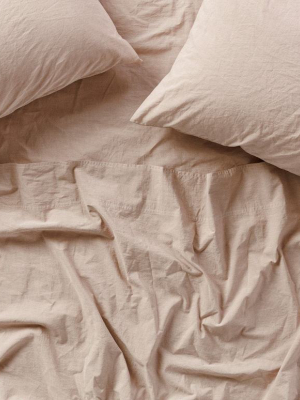 Crinkled Percale Pillowcase Set