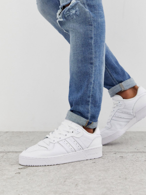 Adidas Originals Rivalry Low Sneakers In Triple White