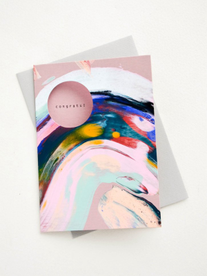 Candy Marble Congrats Card