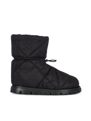 Prada Triangle Logo Padded Boots