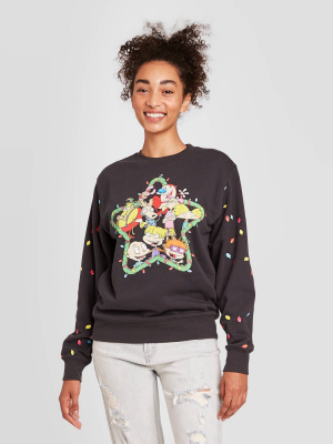 Women's Nickelodeon Rugrats Holiday Sweatshirt - Black