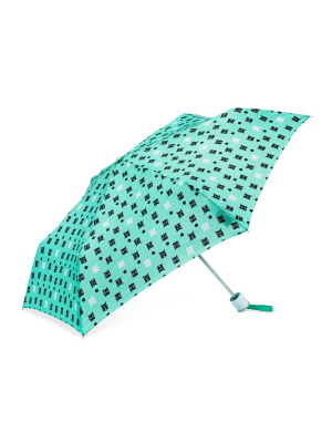 Cirra By Shedrain Cats And Dogs Compact Umbrella - Light Mint