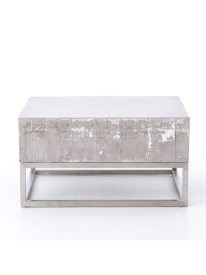 Concrete & Chrome Coffee Table