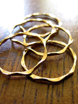 I'm Hammered - Wavy Gold Stacking Rings