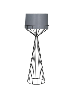 Noir Portal Black Floor Lamp B