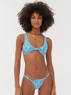 Aila Blue Sandy Floral Bikini Bottom