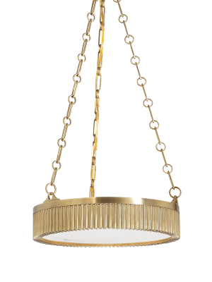 Hudson Valley Lighting Lynden 4-bulb Pendant - Aged Brass