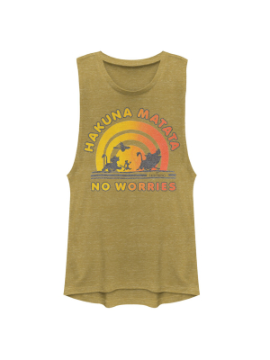 Junior's Lion King No Worries Sun Is Here Festival Muscle Tee