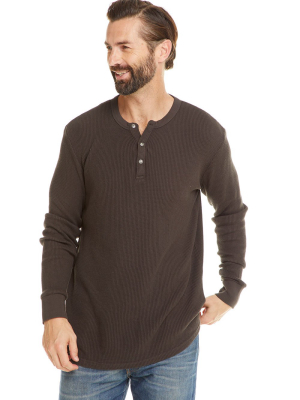 Mens Thermal L/s Henley W/ Cuff