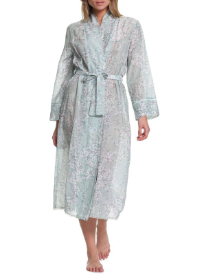 Cherry Blossom Sage Maxi Robe