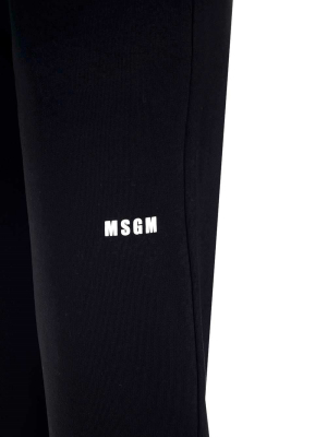 Msgm Logo Printed Drawstring Pants