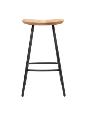 Pauline Bar Stool W/ Wooden Seat