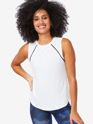 Marshmallow White Workit Tank