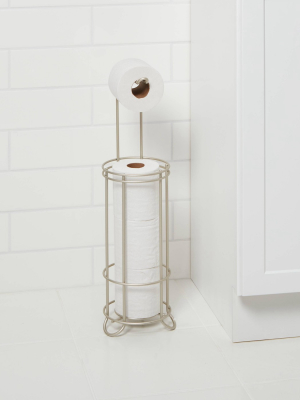 Reserve Plus 4 Roll Freestanding Toilet Tissue Holder Silver - Threshold™