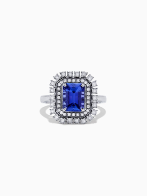 Effy Tanzanite Royale 14k White Gold Tanzanite & Diamond Ring, 2.29 Tcw