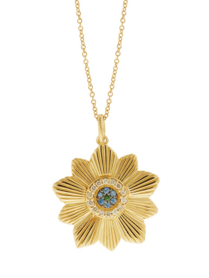 Pleated Flower Eye Pendant Y-oxs-chd-bs-ts