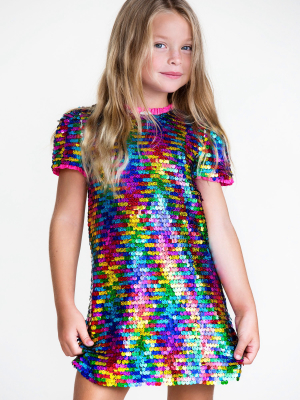 Rainbow Sequin Dress