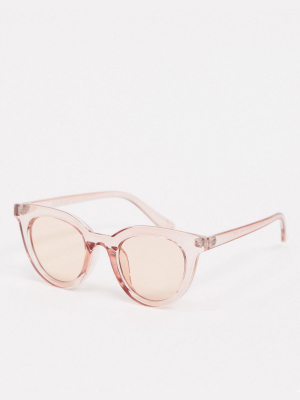 Aj Morgan Round Sunglasses In Champagne