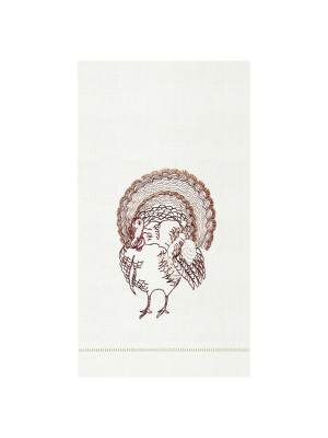 C&f Home Gobble Gobble Hemstitch Guest Towel